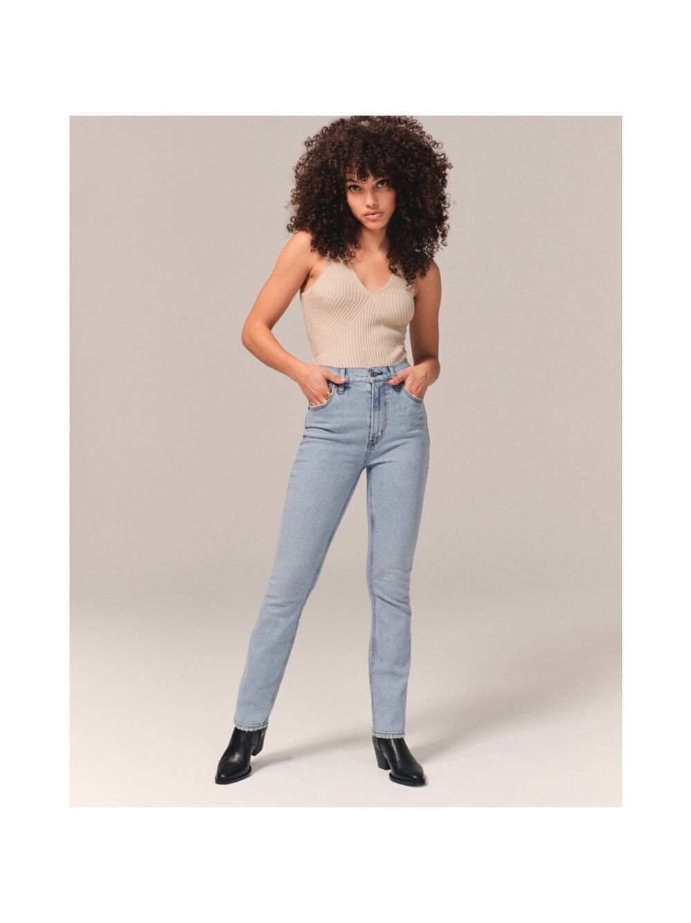Abercrombie & Fitch High Rise Slim Straight Jeans Size 25